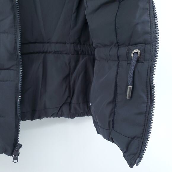 Abercrombie Kid Boy Y2K Gorpcore Goose Down Puffer Mock Vest Navy A&F Patch M - Picture 7 of 9